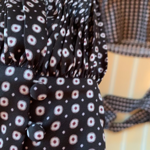 INTERMIX JENNA WRAP DUCHESS SATIN TOP IN MULTI - Picture 16 of 16